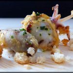 Txipirones rellenos de morcilla